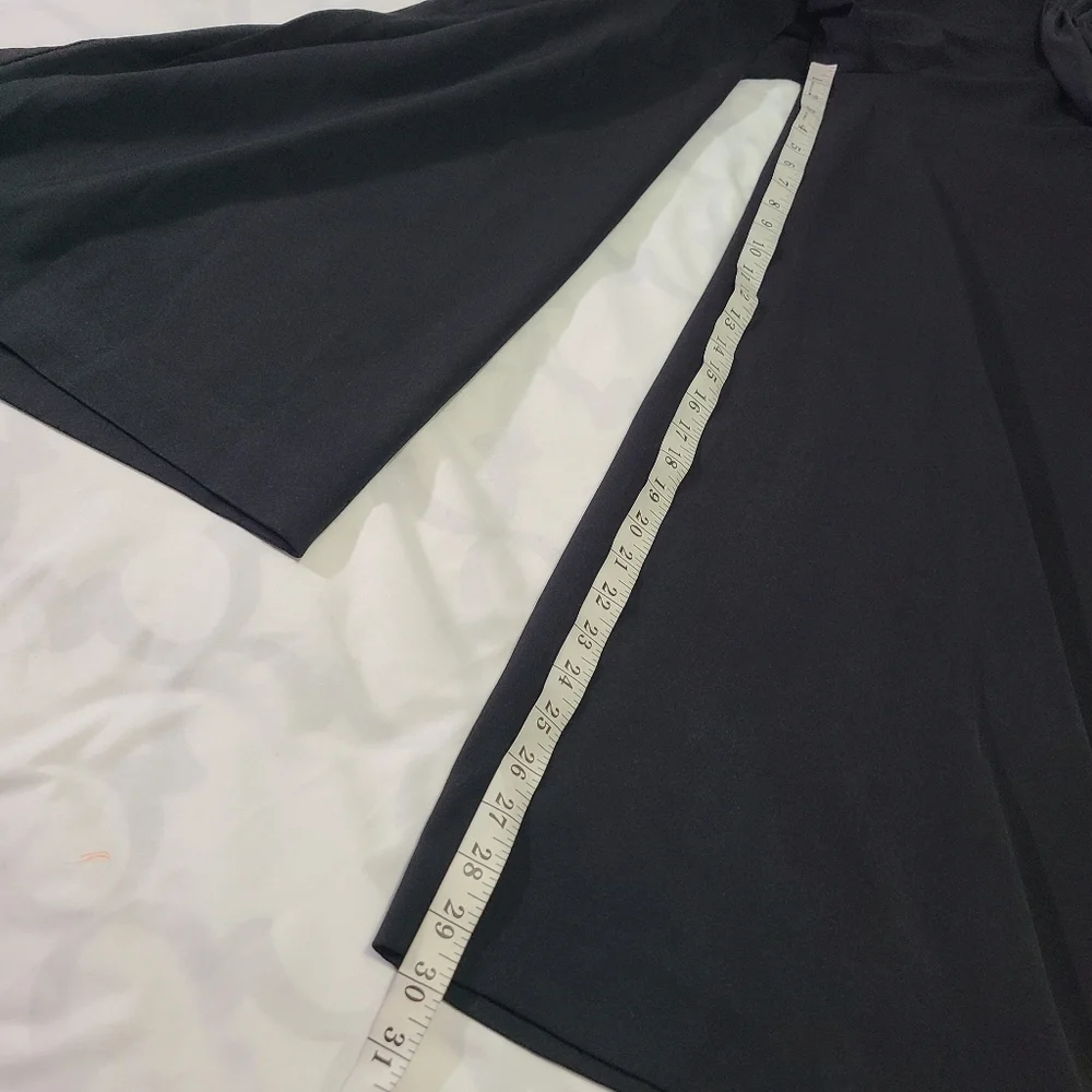 Lola by‎ Suman B Black Ruffled Draped Jumpsuit Size Med
